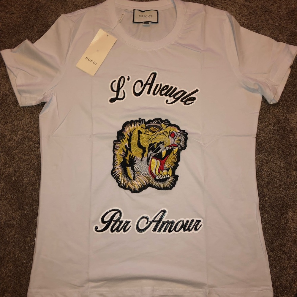 White Gucci Logo T-Shirt XXXL